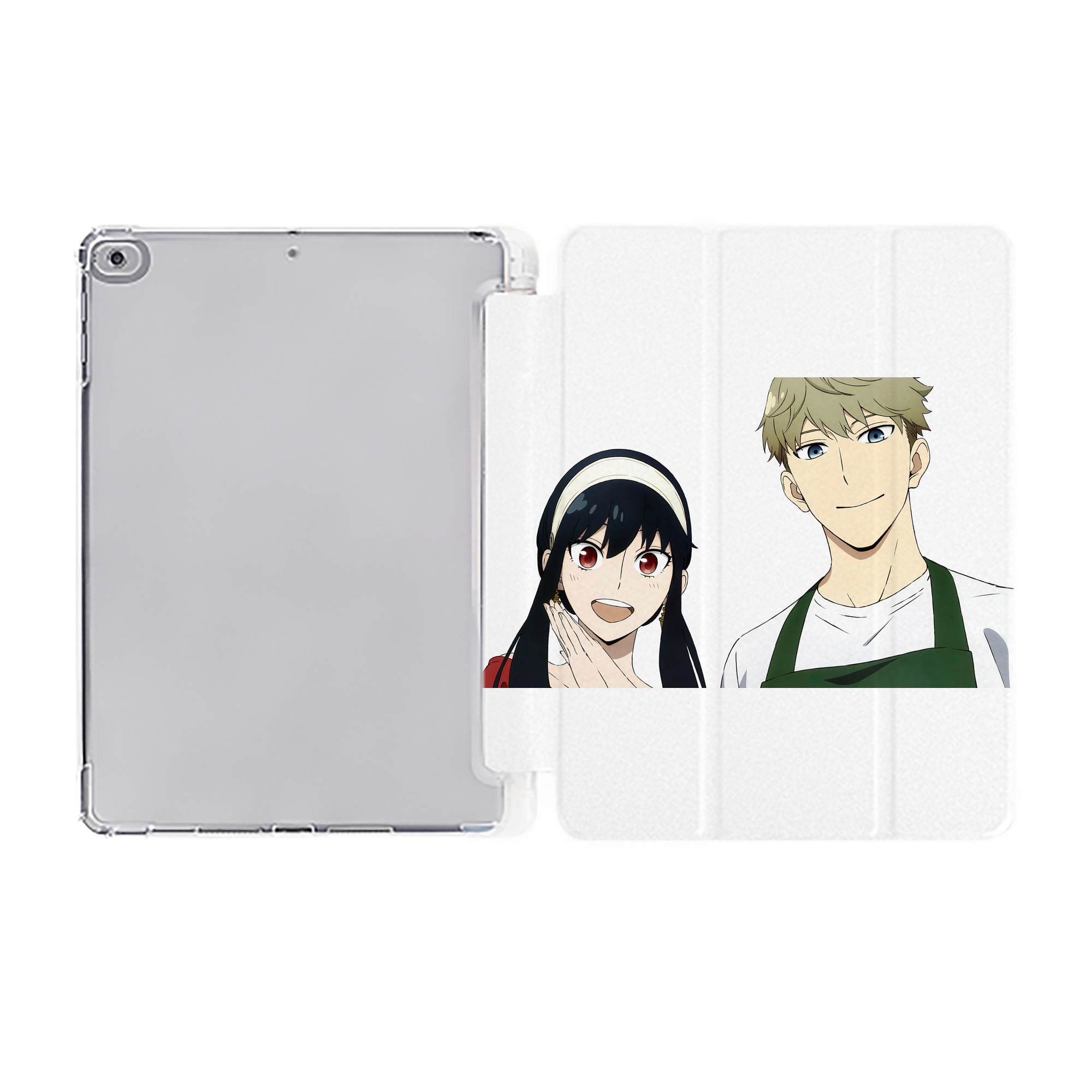 （画像用） SPY×FAMILY间谍家家酒 IPad ケース ペン収納付き 三つ折りスタンド PUレザー×シリコン 対応機種9.5/10.5/10.9インチ